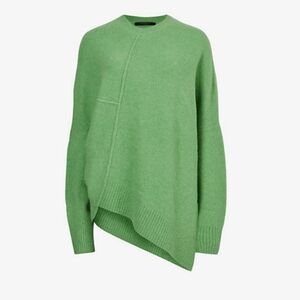 All Saints Lock Crew Neck Sweater Small Wool Yak Green Boho